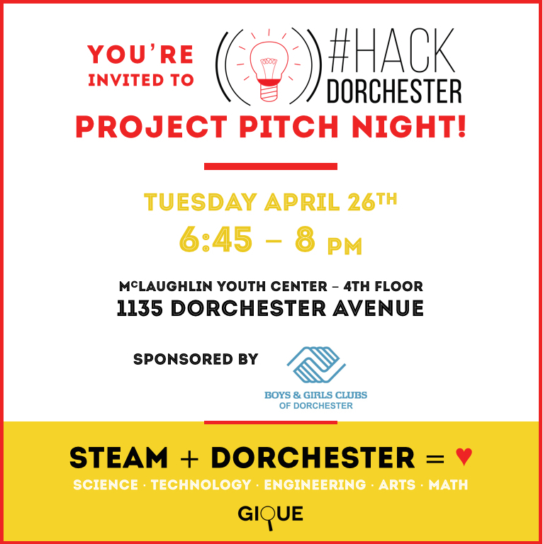 Hack Dorchester Project Pitch Night Poster